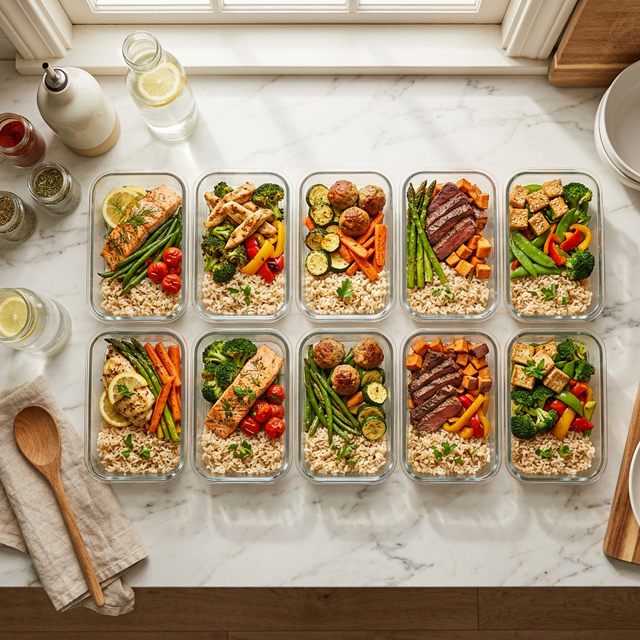 Weekly meal prep containers